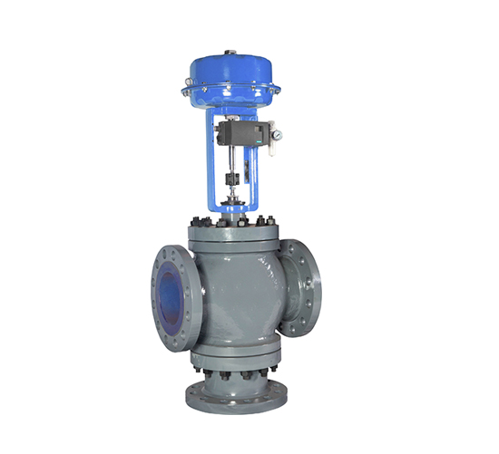 Intelligent three-way regulating valve